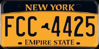 NY license plate FCC4425