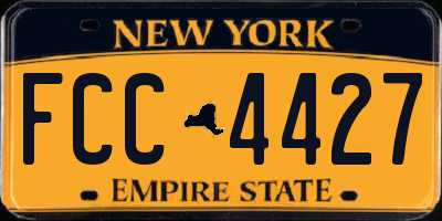 NY license plate FCC4427