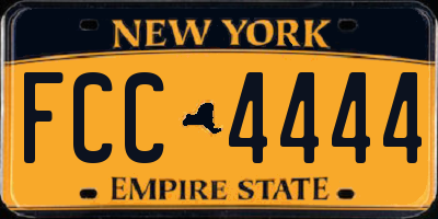NY license plate FCC4444