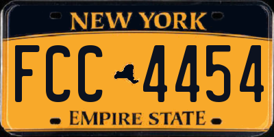NY license plate FCC4454