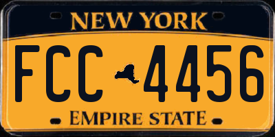 NY license plate FCC4456