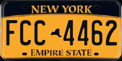 NY license plate FCC4462