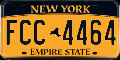 NY license plate FCC4464