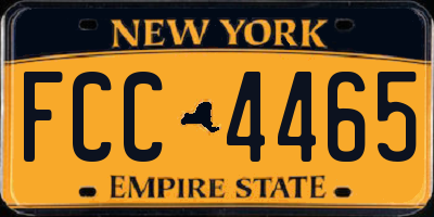 NY license plate FCC4465