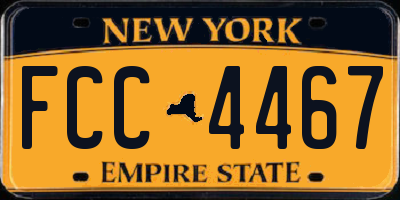 NY license plate FCC4467