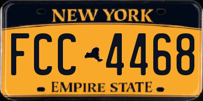 NY license plate FCC4468