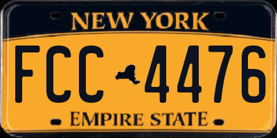 NY license plate FCC4476
