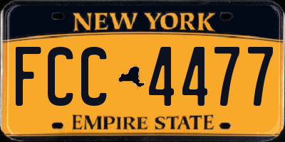 NY license plate FCC4477