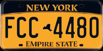 NY license plate FCC4480