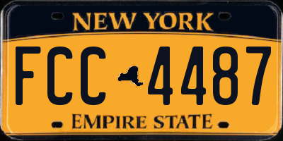 NY license plate FCC4487