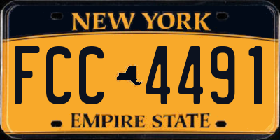 NY license plate FCC4491