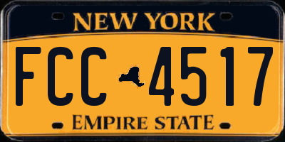 NY license plate FCC4517