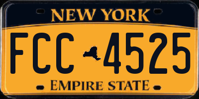 NY license plate FCC4525