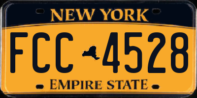NY license plate FCC4528