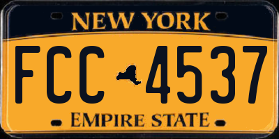 NY license plate FCC4537