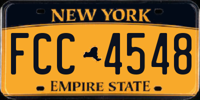NY license plate FCC4548