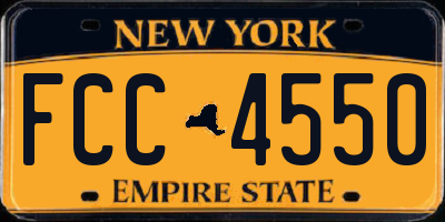 NY license plate FCC4550
