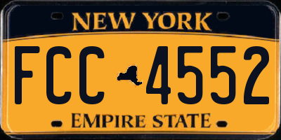 NY license plate FCC4552