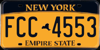NY license plate FCC4553