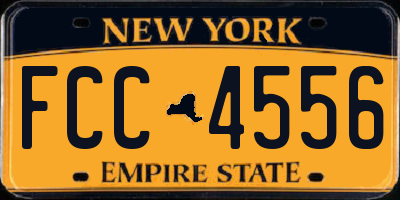 NY license plate FCC4556