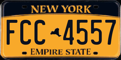 NY license plate FCC4557