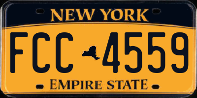 NY license plate FCC4559