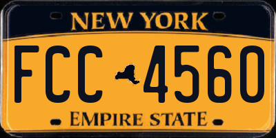 NY license plate FCC4560