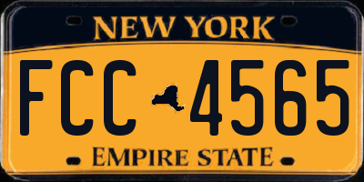 NY license plate FCC4565