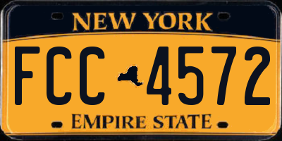 NY license plate FCC4572