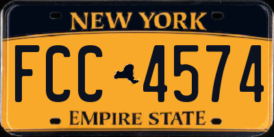 NY license plate FCC4574