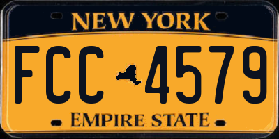 NY license plate FCC4579