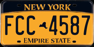NY license plate FCC4587