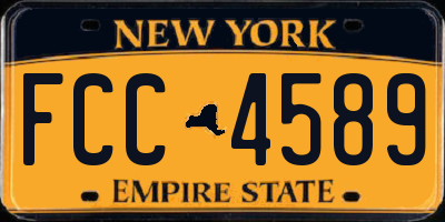NY license plate FCC4589