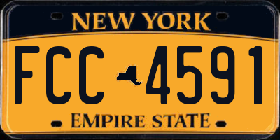 NY license plate FCC4591