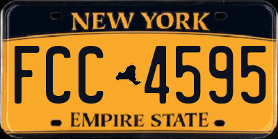 NY license plate FCC4595