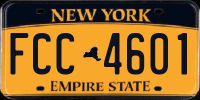 NY license plate FCC4601