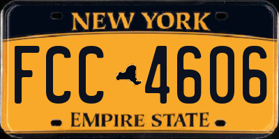 NY license plate FCC4606