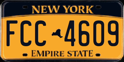 NY license plate FCC4609