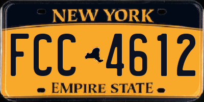 NY license plate FCC4612