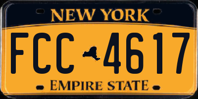 NY license plate FCC4617