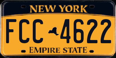 NY license plate FCC4622