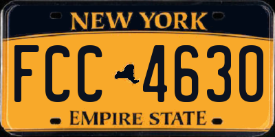 NY license plate FCC4630