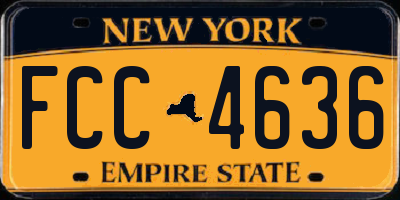 NY license plate FCC4636