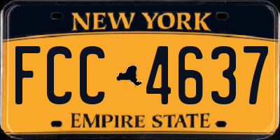 NY license plate FCC4637