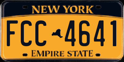 NY license plate FCC4641