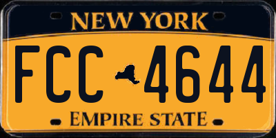 NY license plate FCC4644