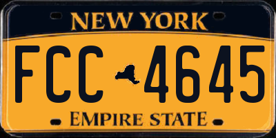 NY license plate FCC4645