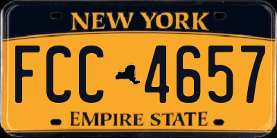 NY license plate FCC4657