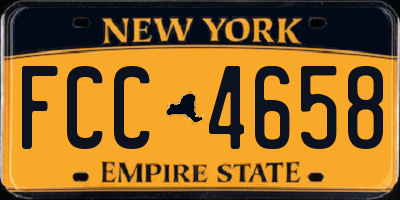 NY license plate FCC4658