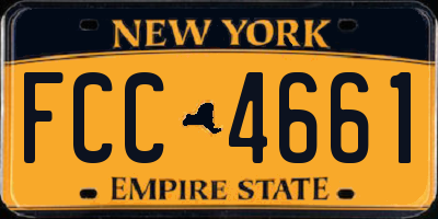 NY license plate FCC4661